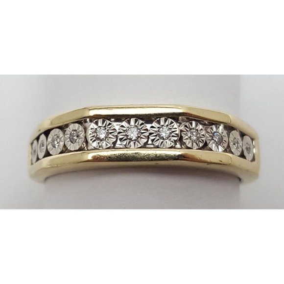 Unique 10K Karat Solid Two Tone Multi Color Gold Designer Diamond Mens Ring - Picture 6 of 15